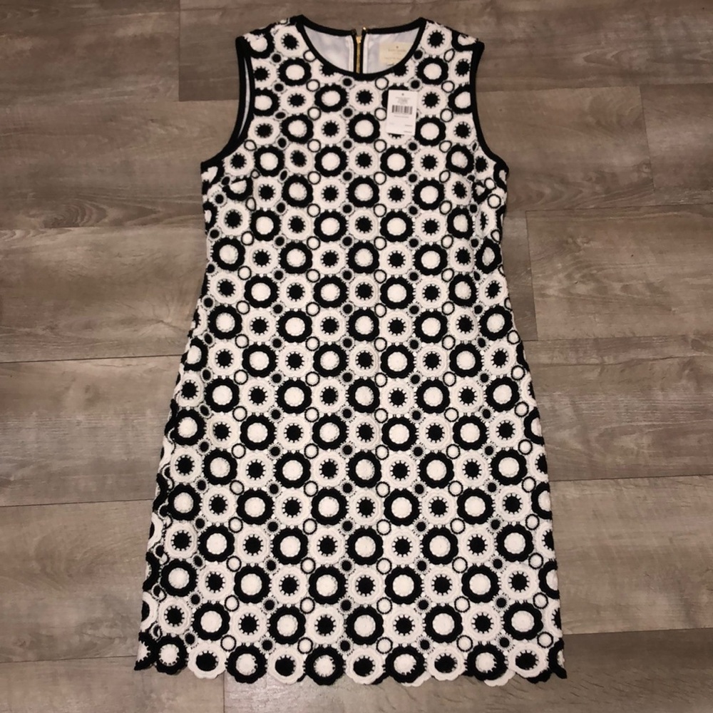 Kate spade black and white floral dress